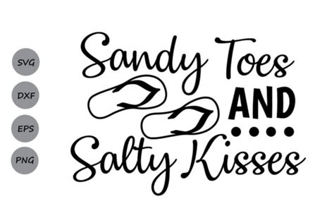 Sandy Toes And Salty Kisses Svg Grafik Von Cosmosfineart · Creative Fabrica