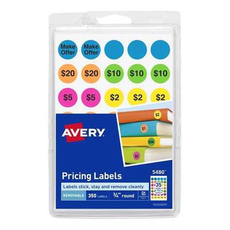 Avery Preprinted Removable Garage Sale Labels 34 Pack Of 350