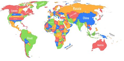 World Map With Country Borders World Map