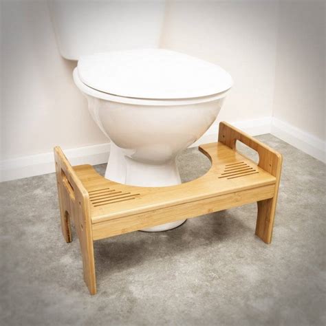 Natural Bamboo Wood Durable Squatting Step Toilet Stool