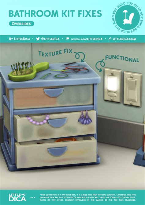 The Sims 4 Bathroom Clutter Kit Fixes Littledica Sims Sims 4 Sims