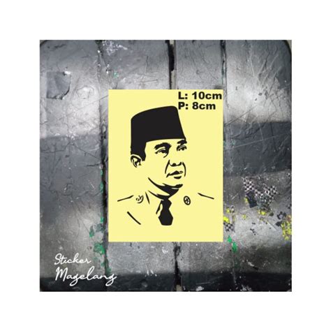 Jual Sticker Cutting Sukarno Sticker Hitam Putih Sukarno Shopee Indonesia