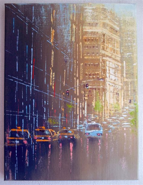 Abstract City Painting ORIGINAL OIL PAINTING On Canvas Etsy City