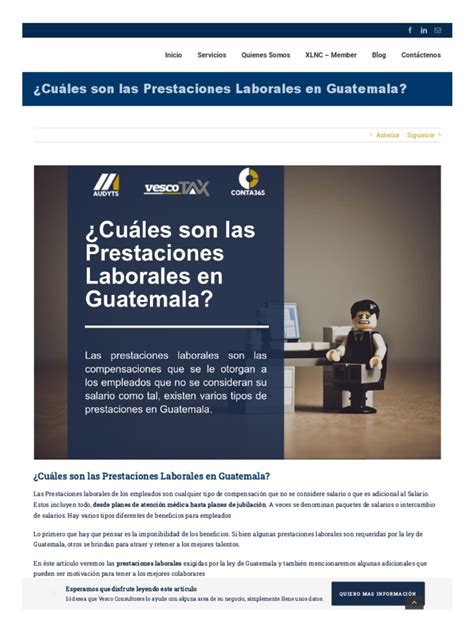 ¿cuáles Son Las Prestaciones Laborales En Guatemala Vesco Consultores