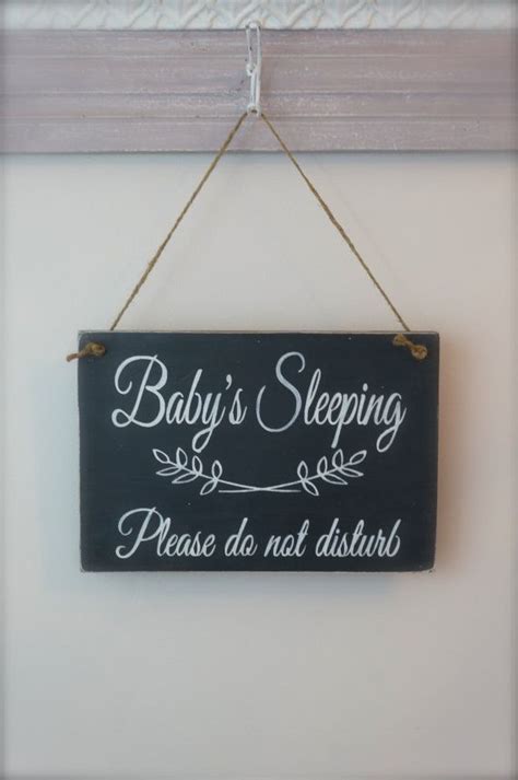 Nursery Sign Baby Sleeping Sign Custom Sign Wall Art By Inmind4u Baby