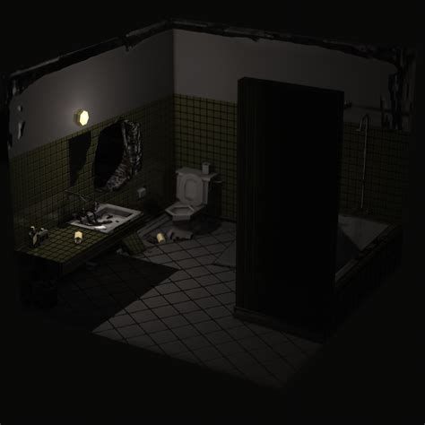 Silent Hill 4 Low Poly Bathroom Rblender