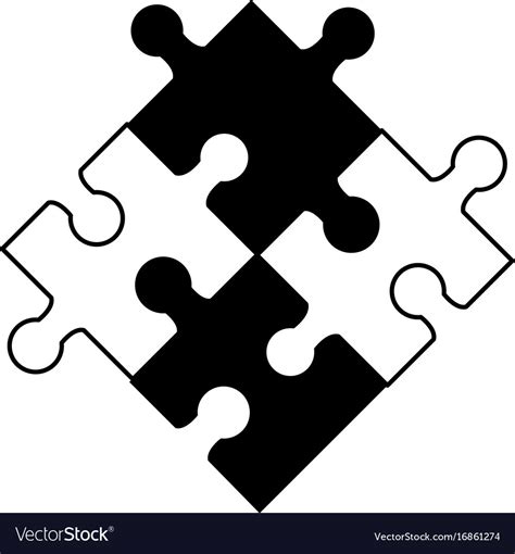 Puzzle pieces icon image Royalty Free Vector Image
