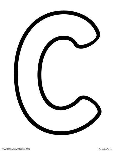 C Blank  Free Printable Alphabet Worksheets Lettering Letter C