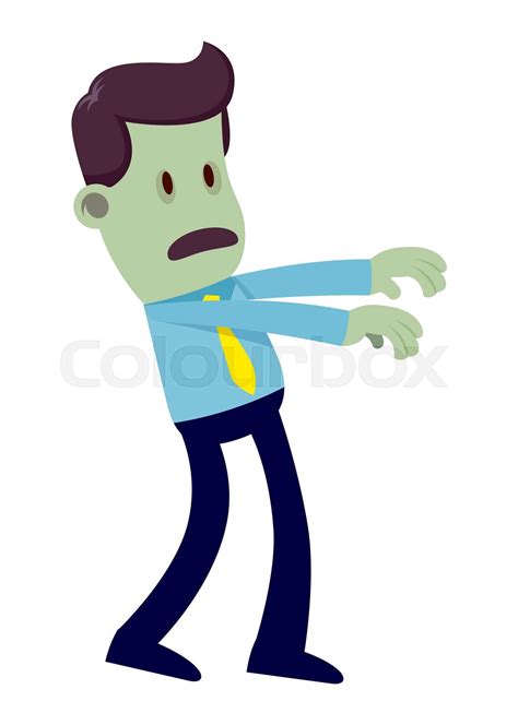 Zombie Businessman Walking Stock Vector Colourbox