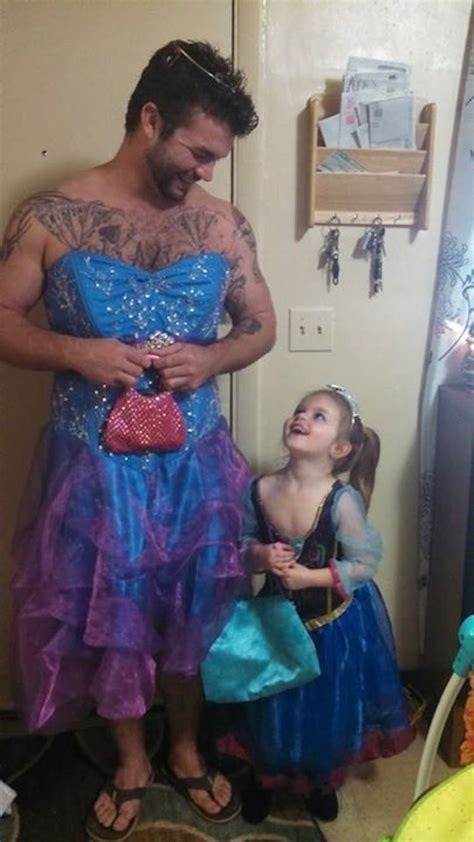 Devoted Dads Dress Up As Princesses In Public To Support Their Young