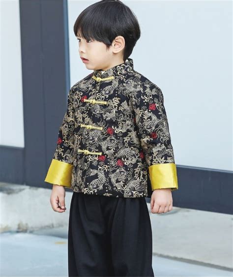 Traditional Chinese Festival Fish Tang Padded Clothing For Boys