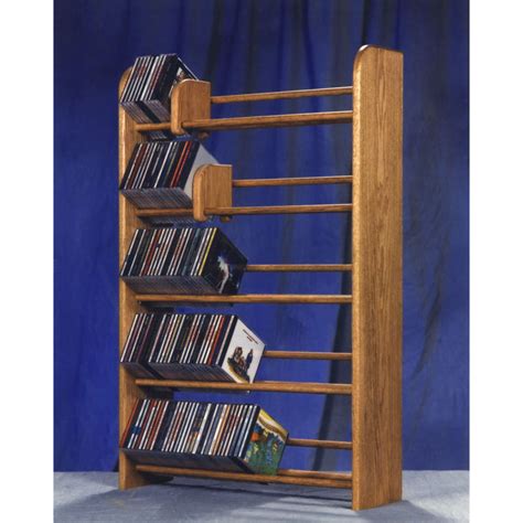 Real Wood Cd Storage Racks Dowel Style Made In Usa Free Shipping