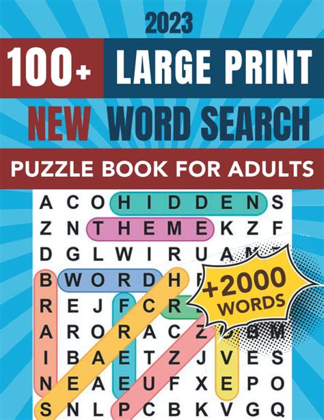2023 Word Search Large Print Puzzle Books For Adults 2023 Word Search