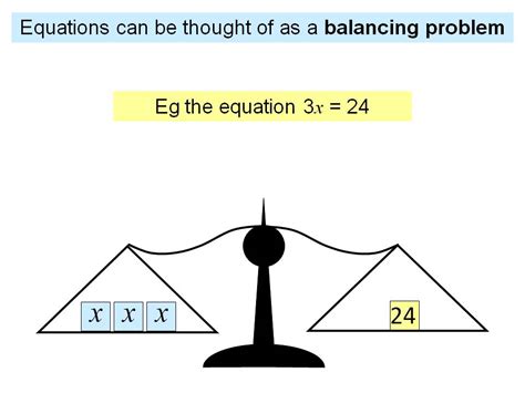 Solving Linear Equations Using The Balancing Method Teaching Resources
