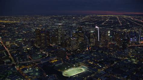 76k Stock Footage Aerial Video Of A Wide View Of Downtown Los Angeles