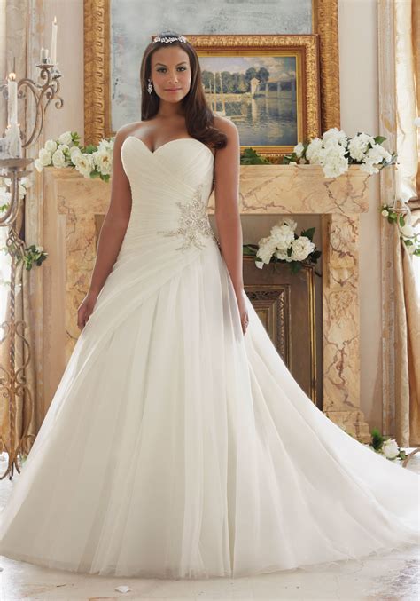 Whatever you're shopping for, we've got it. Plus Size Wedding Gown with Organza and Tulle | Style 3203 ...