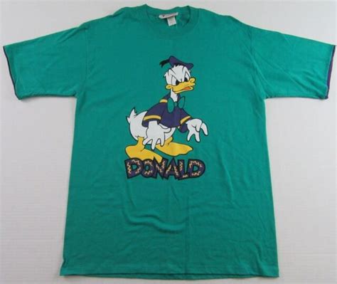 Vintage Disney Donald Duck Ss Green Souvenir T Shirt Size Xl Nwot Ebay