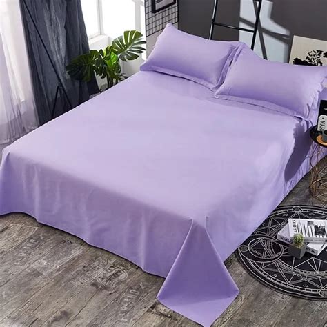 1 piece solid color waterproof bed sheet queen king size flat sheet single double bed linen