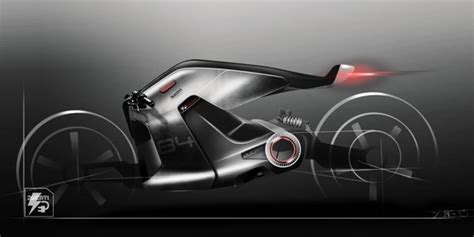 Electric Motorcycle Sketch By Yung Presciutti Via Behance Concept