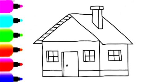 How To Draw A House Simple Drawing For Kids Basic Drawing Of