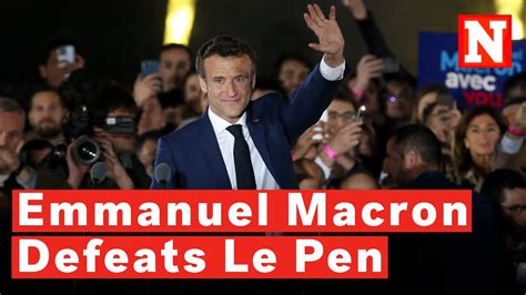 Emmanuel Macron Wins Reelection In France Defeats Far Right Le Pen Youtube