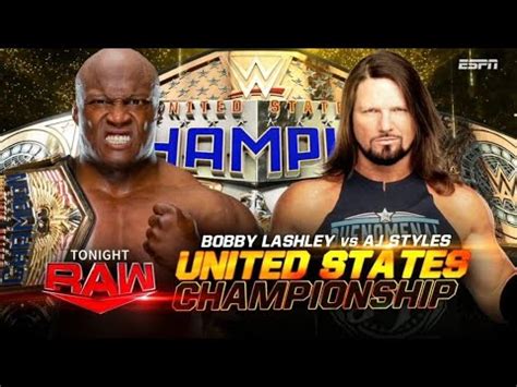 Bobby Lashley Vs AJ Styles Campeonato USA WWE Raw Español Latino 15