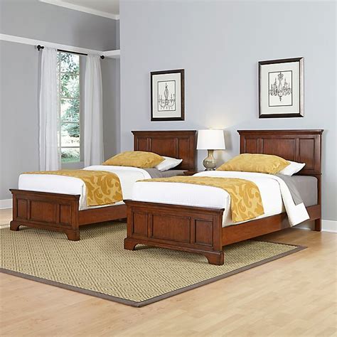 Home Styles Chesapeake 3 Piece Twin Beds And Nightstand Set In Cherry