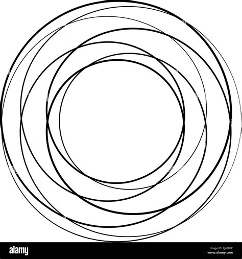 Random Concentric Circles Circular Abstract Geometric Icon Symbol