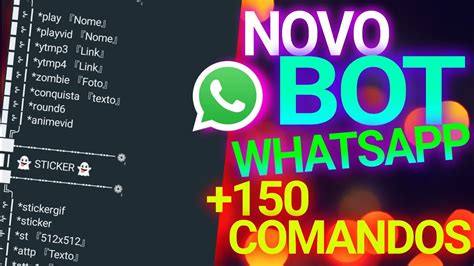 novo bot de whatsapp incrÍvel com mais de 120 comandos youtube
