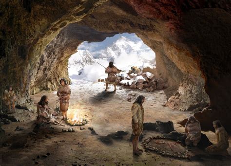 Neanderthal Tribe In A Cave By Trebol Animation Native American