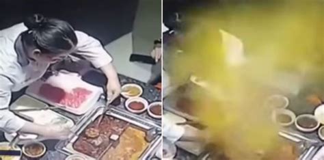 Scalding Hot Soup Explodes After Customer Drops Cigarette Lighter In It