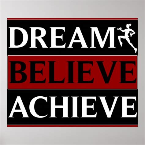 Dream Believe Achieve Fitness Poster Au