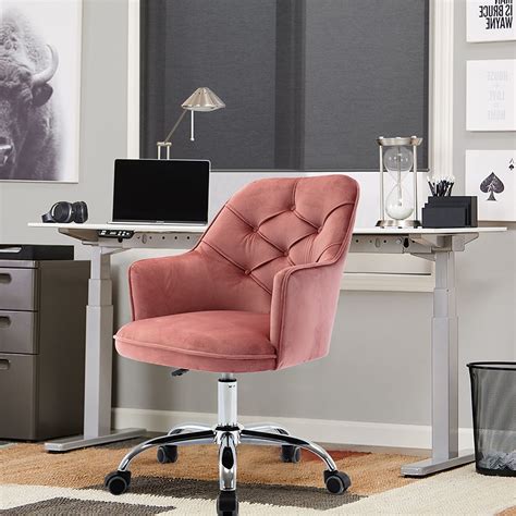 Veryke Modern Office Chairs Swivel Chairs At Home With Velvet Padded