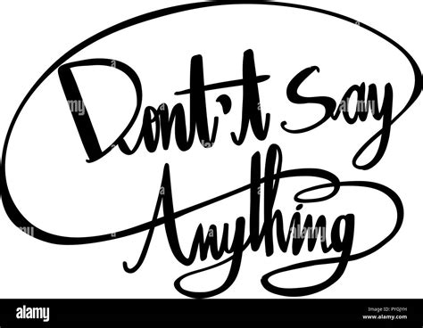 English Expression For Dont Say Anything Illustration Stock Vector
