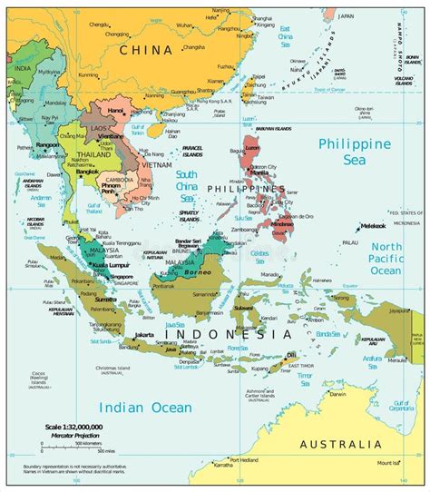 southeast asia region political divisions map stock illustration image 59954314
