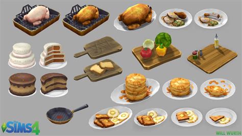 The Sims Food By Deadxiii The Sims Pc Sims Four Sims Mm Maxis Sims Kitchen Sims