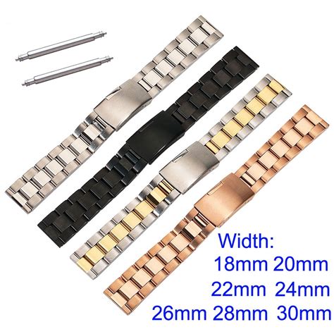 Stainless Steel Watch Band 18mm 20mm 22mm 24mm 26mm 28mm 30mm Solid
