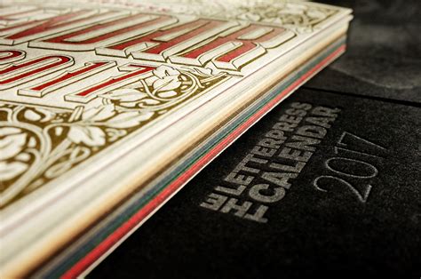 2017 Letterpress Calendar On Behance