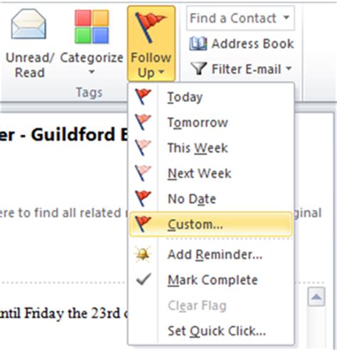 Maybe you would like to learn more about one of these? How to Follow Up an email in Outlook - Acuity Training