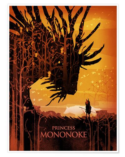 Mint ghibli princess mononoke original official promo poster b2 studio jp anime. Princess Mononoke Posters and Prints | Posterlounge.com