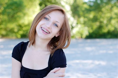 Teen Girl Smiling With Braces Langford Orthodontics