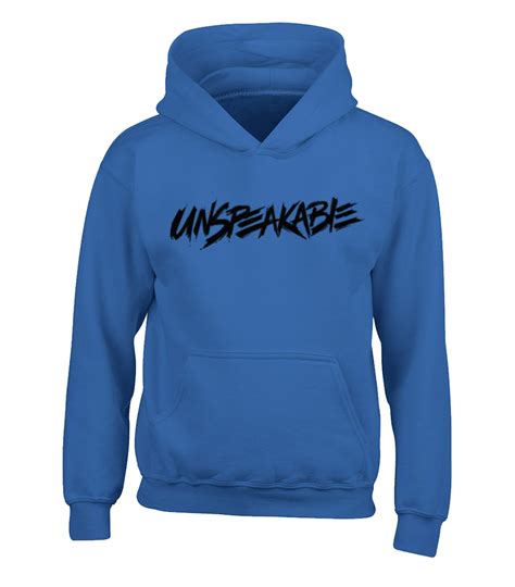Kids Unspeakable Hoodie Blue With Black Logo Boys And Girls Etsy Uk