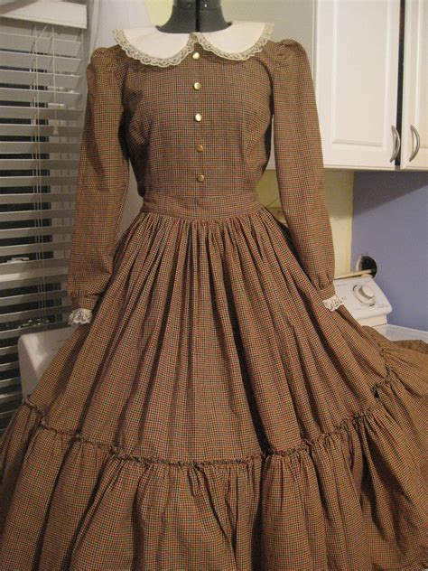Early American Dress Little House On The Prairie Style Womens