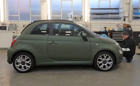 Fiat 500 Satin Green Wrap Creative Fx