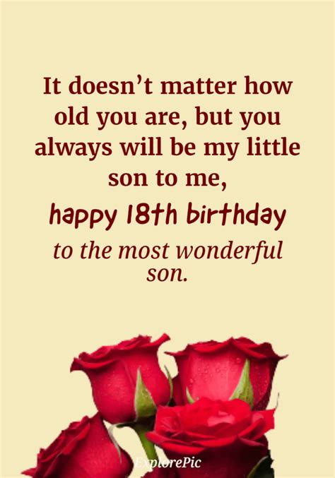 Happy 18th Birthday Wishes For Son — Happy Birthday Son Explorepic