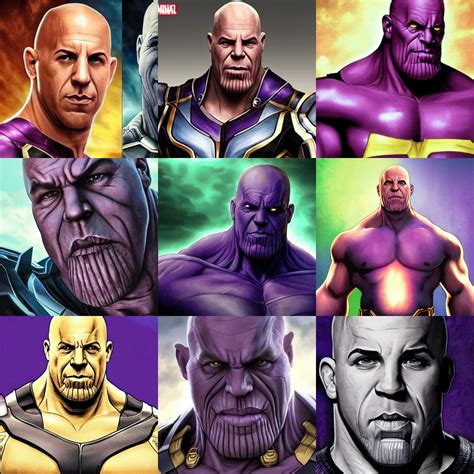 Thanos As Vin Diesel Photorealistic Cinematic Stable Diffusion