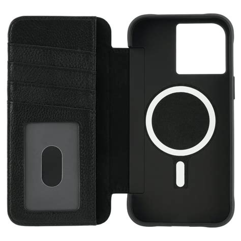 Case Mate Apple Iphone 14 Pro Max Leather Wallet Folio Magsafe Compatible Black