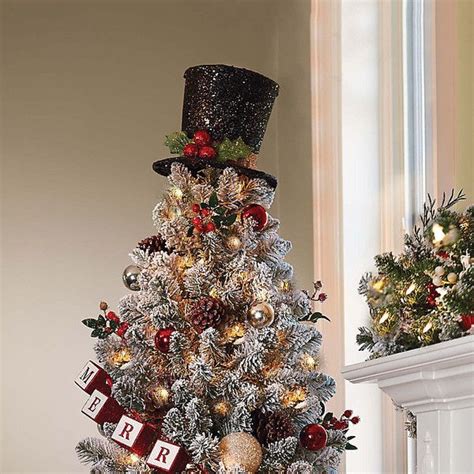 Tailored just for you and me. Improvements Glittering Top Hat Christmas Tree Topper ($20 ...