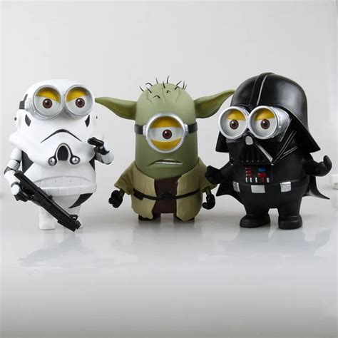 Minions Anime Despicable Me Star War Darth Vader Blade Warrior Yoda Storm Clone Trooper Action