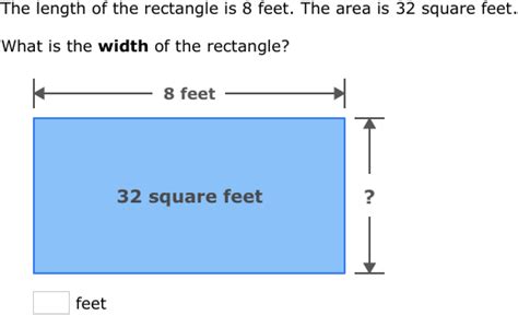 Find the length of side x in the triangle below. IXL | Find the missing side length of a rectangle | 3rd ...